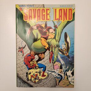 Marvel Comics The Savage Land TPB 1987 Comic Book Spider-Man X-Men 80s Vtg X